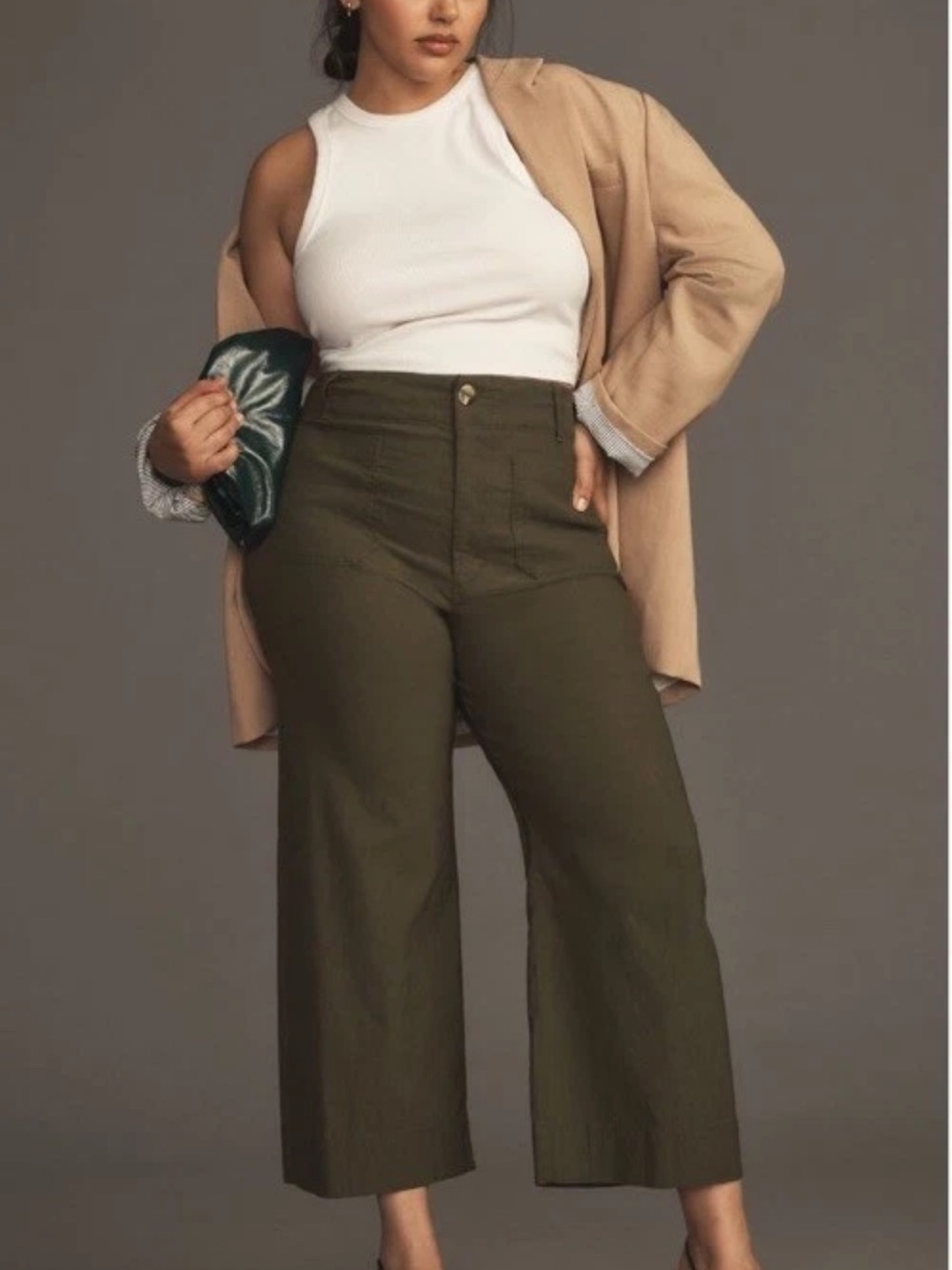 Maeve Collette Crop Wide Leg Pants by Anthropologie Size 34